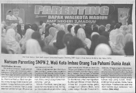 Narsum Parenting SMPN 2, Wali Kota Imbau Orang Tua Pahami Dunia Anak