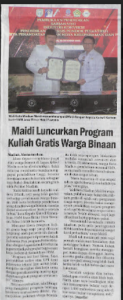 Maidi Luncurkan Program Kuliah Gratis Warga Binaan