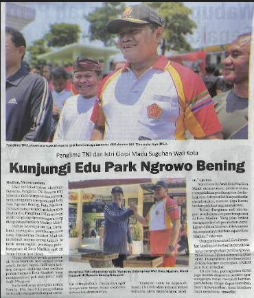 Panglima TNI dan Istri cicipi Madu Suguhan Wali Kota, Kunjungi Edu Park Ngrowo Bening