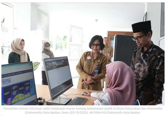 KI Jatim monitoring keterbukaan informasi publik Diskominfo Madiun