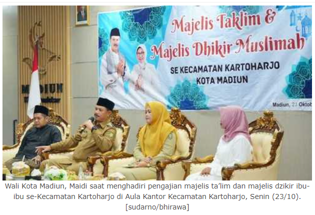 Di Majelis Ta’lim Kartoharjo, Wali Kota Madiun Sampaikan Pesan Jaga Kota dengan Doa