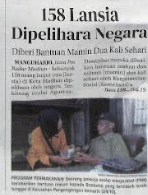 158 Lansia Dipelihara Negara, Diberi Bantuan Mamin Dua Kali Sehari