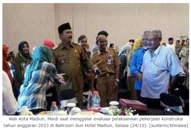 Gelar Evaluasi Pekerjaan Konstruksi 2023, Wali Kota Madiun Apresiasi Kinerja Kontraktor