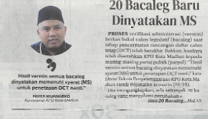 20 Bacaleg Baru Dinyatakan MS