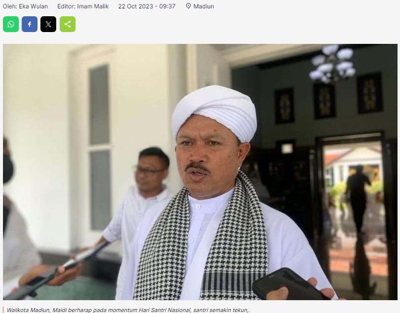 Ini Harapan Walikota Madiun di Hari Santri Nasional