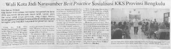 Wali Kota Jadi Narasumber Best Practice Sosialisasi KKS Provinsi Bengkulu