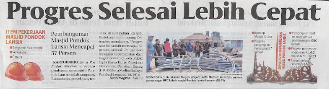 Progres Selesai Lebih Cepat, Pembangunan Masjid Pondok Lansia Mencapai 57 Persen