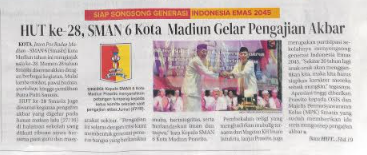 Siap Songsong Generasi Indonesia Emas 2045, HUT ke-28, SMAN 6 Kota Madiun Gelar Pengajian Akbar