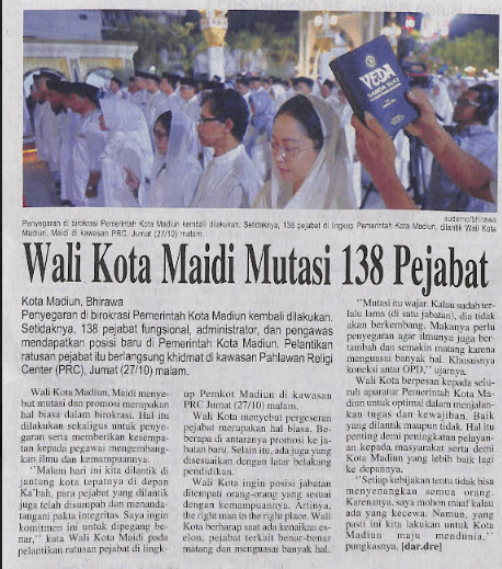Walikota Maidi, Mutasi 138 Pejabat