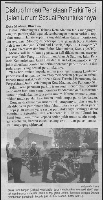 Dishub Imbau Penataan Parkir Tepi Jalan Umum Sesuai Peruntukannya