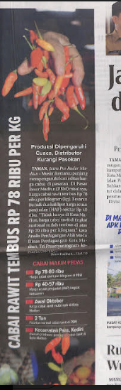 Cabai Rawit Tembus Rp 78 Ribu Per Kg, Produksi Dipengaruhi Cuaca, Distributor Kurangi Pasokan