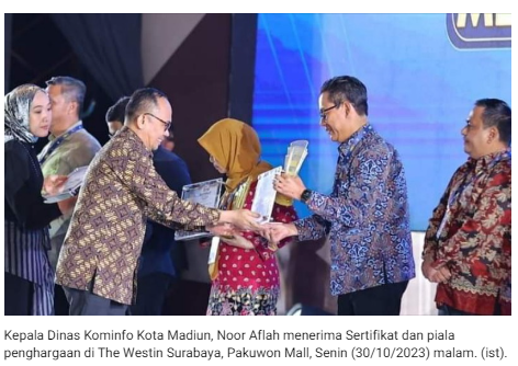 Dinas Kominfo Kota Madiun Raih Terbaik Pertama Nasional Kategori Siaran Pers