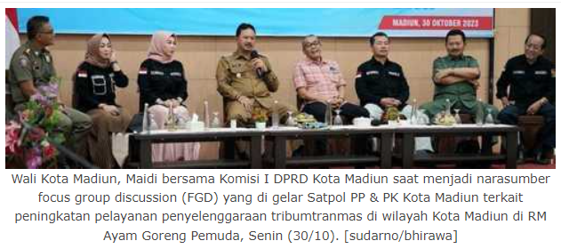 Jadi Narsum FGD Tribumtranmas, Wali Kota Madiun Minta Keamanan Terus Dijaga