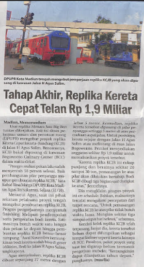 Tahap Akhir, Replika Kereta Cepat Telan Rp 1,9 Miliar