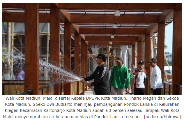 Wali Kota Madiun Tinjau Pembangunan Pondok Lansia, yang Akan Dikunjungi Mensos