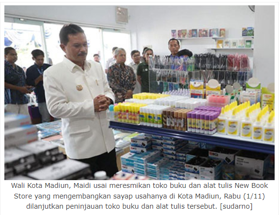 Wali Kota Madiun Sambut Baik Kehadiran New Book Store