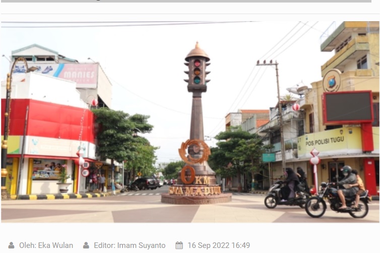 Penataan Tugu Nol Kilometer Kota Madiun Tuntas