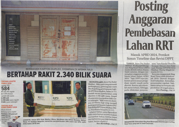 Berbahan Karton Duplex, Disimpan Di Wisma Haji, Bertahap Rakit 2.340 Bilik Suara