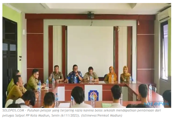 Bolos Sekolah, Puluhan Pelajar Madiun Terjaring Razia saat Nongkrong di Warung