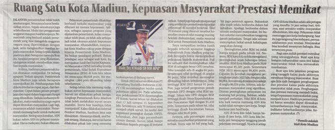 Ruang Satu Kota Madiun, Kepuasan Masyarakat Prestasi Memikat