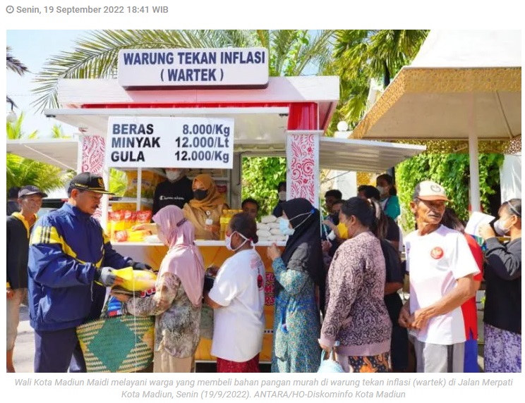 Wali Kota Madiun alih fungsikan gerai masker jadi warung tekan inflasi