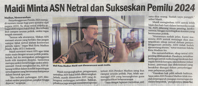 Maidi Minta ASN Netral dan Sukseskan Pemilu 2024