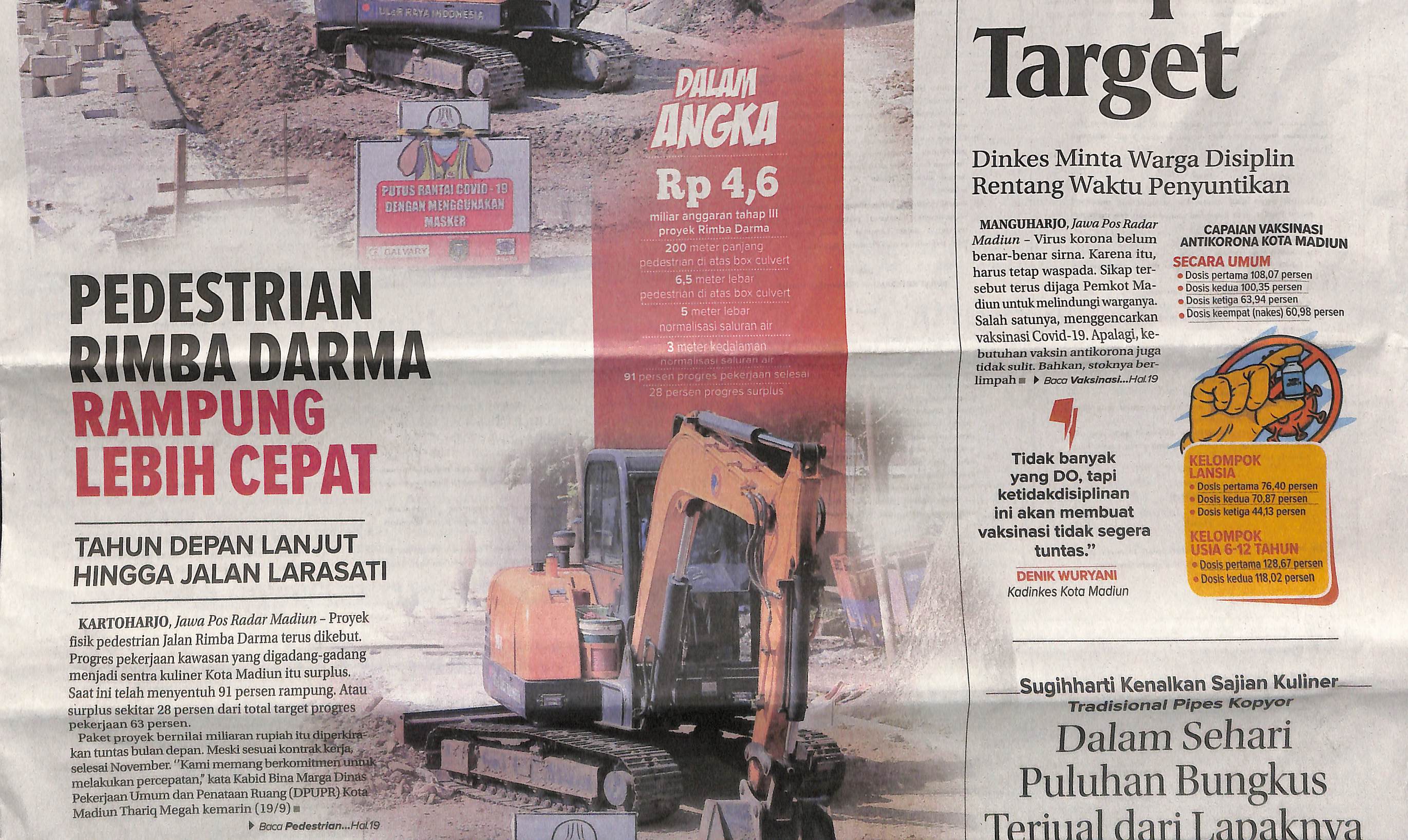 Pedestrian Rimba Darma Rampung Lebih Cepat ,  Tahun Depan Lanjut Hingga Jalan Larasati