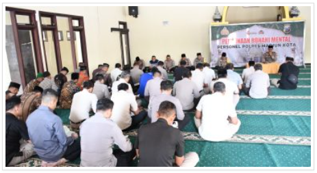 Bentuk Karakter Polri yang Religius, Polres Madiun Kota Gelar Binrohtal
