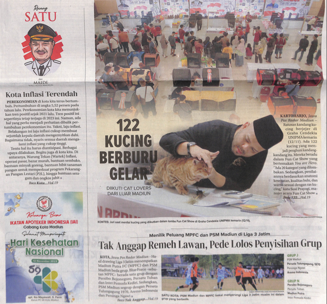 Ruang Satu Kota Madiun, Kota Inflasi Terendah