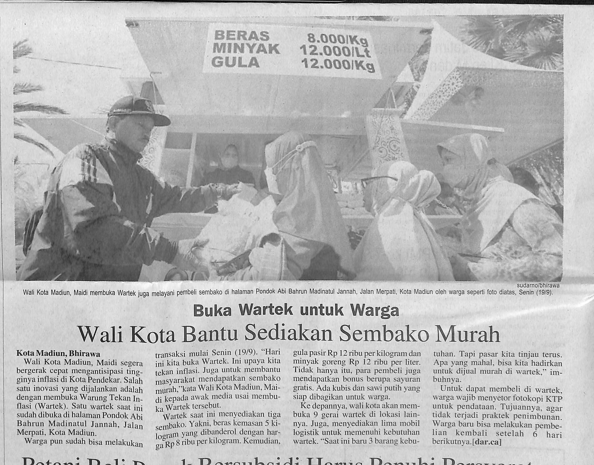 “Wartek” Layani Warga Terdampak Kenaikkan BBM