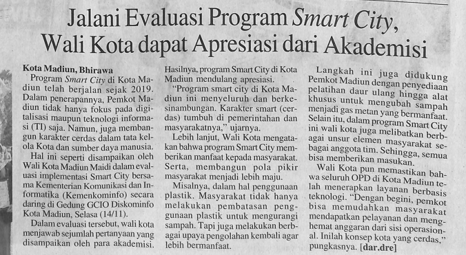 Jalani Evaluasi Program Smart City, Wali Kota dapat Apresiasi dari Akademisi