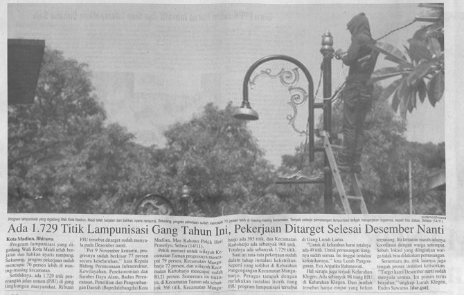 Ada 1.729 Titik Lampunisasi Gang Tahun Ini, Pekerjaan Ditarget Selesai Desember Nanti