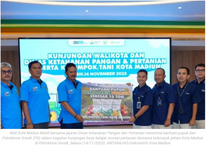 Pemkot Madiun fasilitasi para petani belajar inovasi pertanian di Petrokimia Gresik