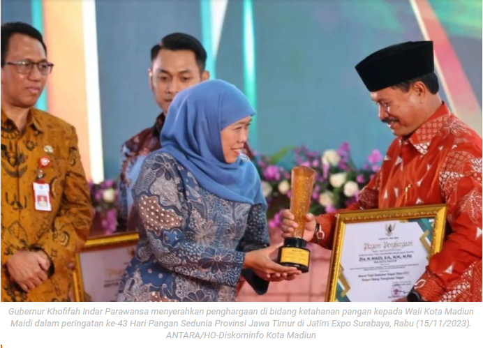 Wali Kota Madiun raih penghargaan pemanfaatan pangan