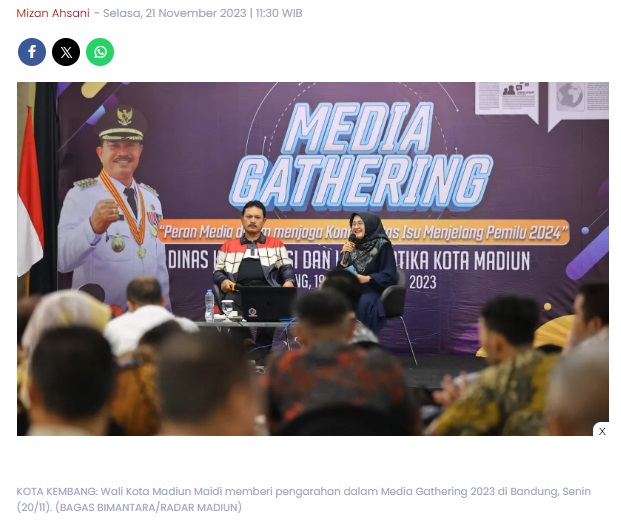 Wali Kota Madiun Maidi: Media Harus Ikut Bantu Tangkal Hoaks
