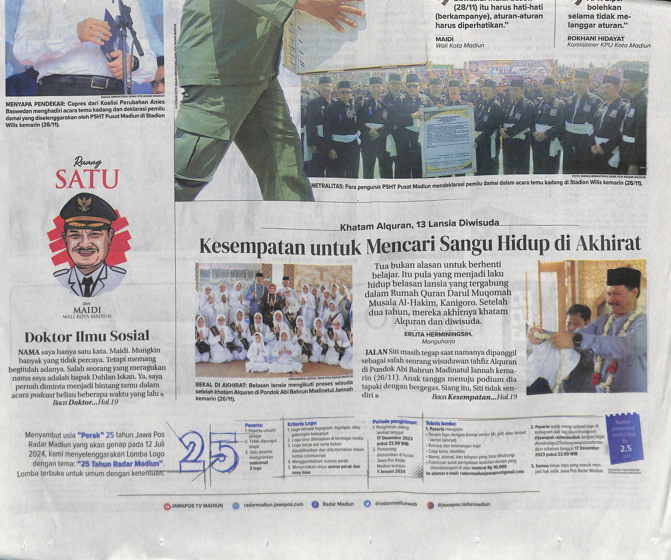 Khatam Alquran, 13 Lansia Diwisuda, Kesempatan untuk Mencari Sangu Hidup di Akhirat