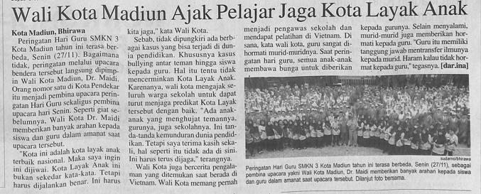 Wali Kota Madiun Ajak Pelajar Jaga Kota Layak Anak