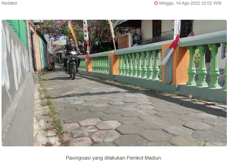 Pemkot Madiun Paving Gang Sepanjang 44 Ribu Meter Dalam 2 Bulan