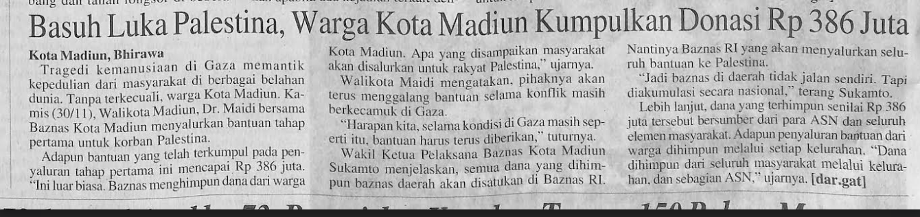 Basuh Luka Palestina, Warga Kota Madiun Kumpulkan Donasi Rp 386 Juta