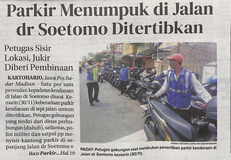 Parkir Menumpuk di Jalan dr Soetomo Ditertibkan, Petugas Sisir Lokasi, Jukir Diberi Pembinaan