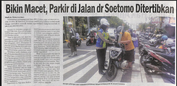 Bikin Macet, Parkir di Jalan dr Soetomo Ditertibkan