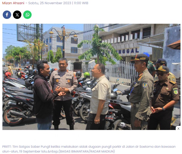 Sikat Jukir Nakal di Kota Madiun, Maidi Kerahkan Tim Saber Pungli