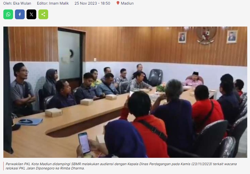 Wacana Pemindahan PKL di Kota Madiun Menuai Reaksi