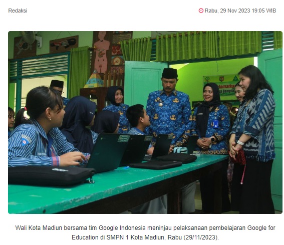 Program Google for Education di Kota Madiun Bikin Siswa Melek Digital