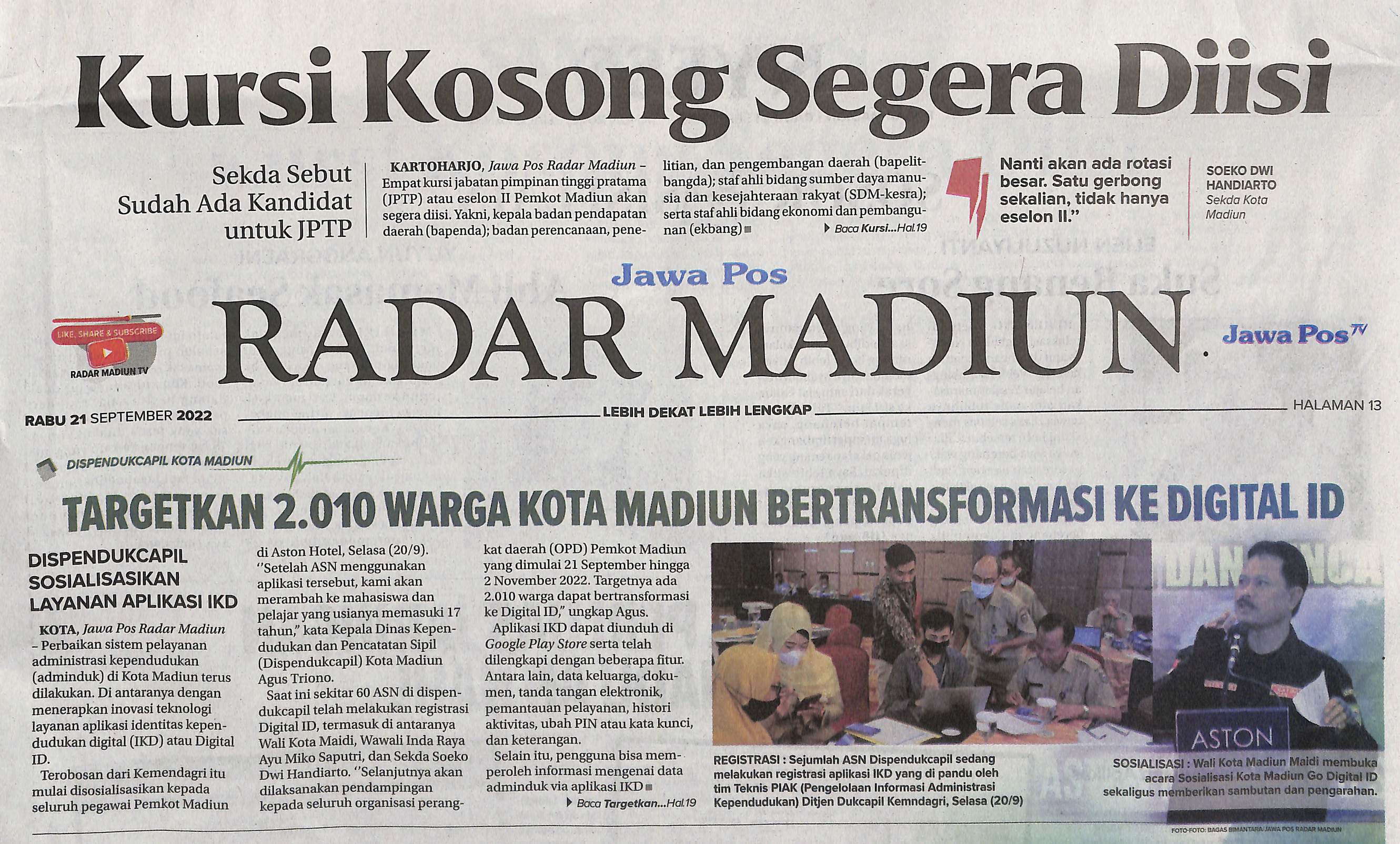 Kursi Kosong Segera Diisi, Sekda Sebut sudah ada Kandidat untuk JPTP