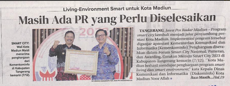 Living-Environment Smart untuk Kota Madiun, Masih Ada PR yang Perlu Diselesaikan