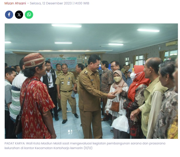 Pemasangan 968 PJU di Kartoharjo Tuntas 100 Persen, Wali Kota Madiun Apresiasi Program Lampunisasi oleh Pokmas