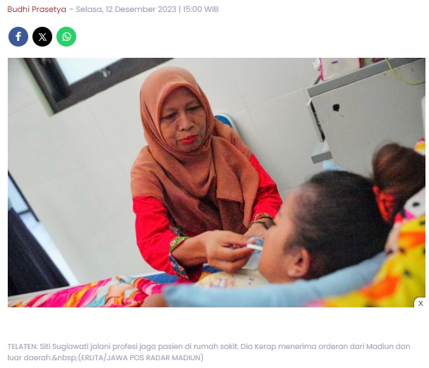 Unik, Lilik Sugiwati Buka Jasa Buruh Jaga Pasien 24 Jam, Punya Pengalaman Klien Ngreyog Tiap Malam