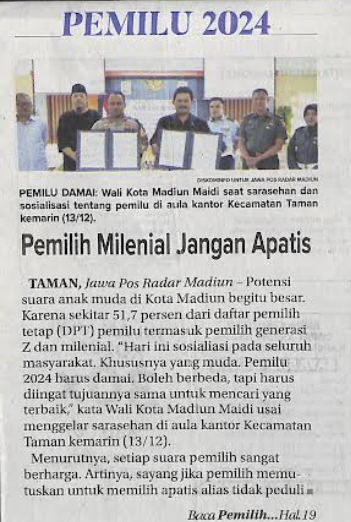 Pemilu 2024, Pemilih Milenial Jangan Apatis