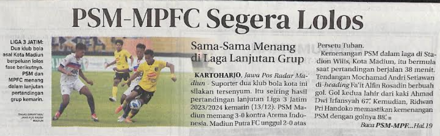 PSM-MPFC Segera Lolos, Sama-sama Menang di Laga Lanjutan Grup